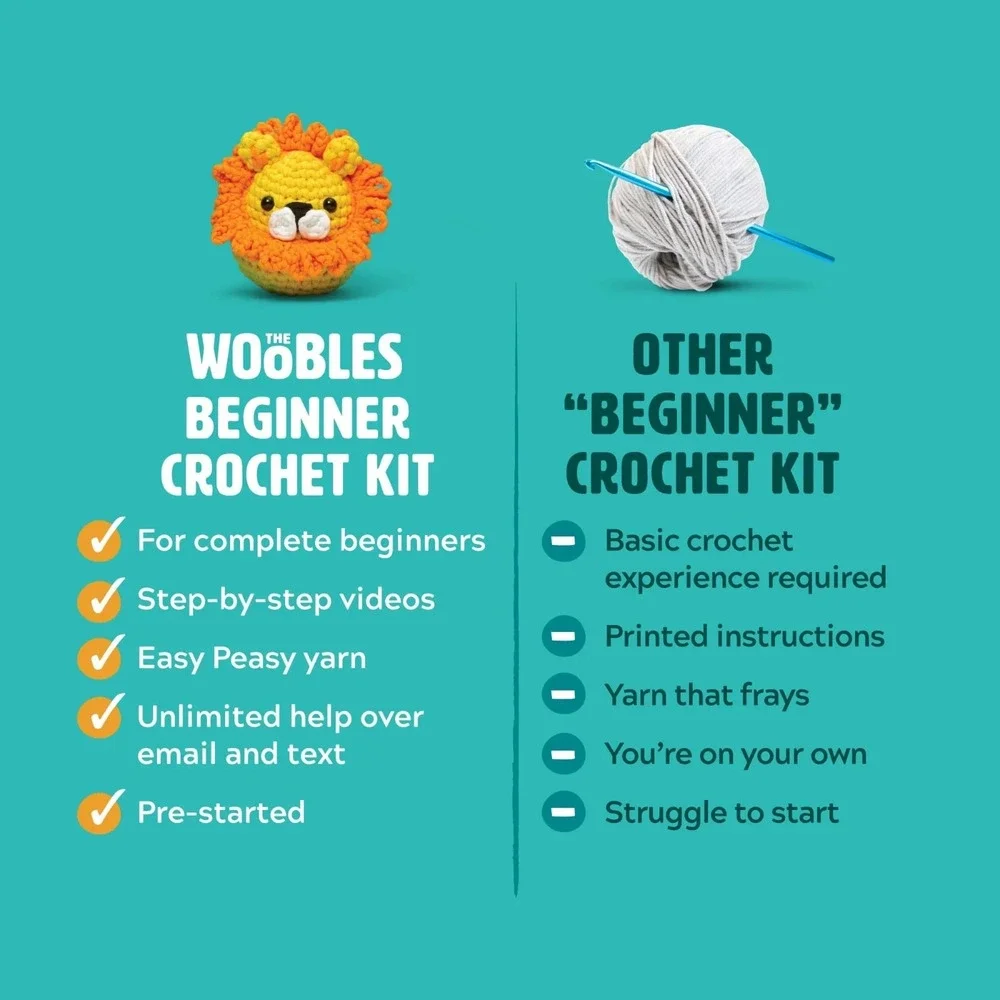 NEW The Woobles Learn to Crochet Kit for Beginners Nico the Cat